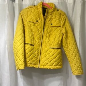 Talbots XS Yellow Quilted Puffer Jacket